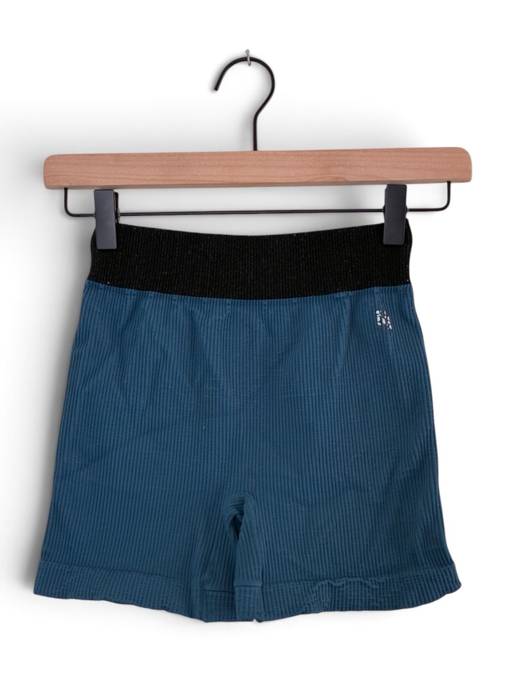 FP Movement | Turquoise blue ribbed knit short gym shorts biker high rise XS